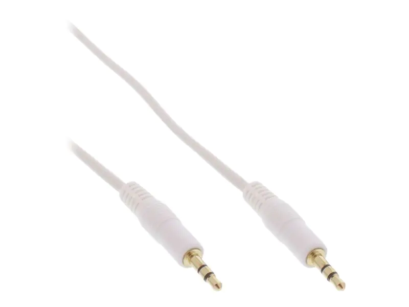 InLine - Audiokabel - mini-phone stereo 3.5 mm männlich zu mini-phone stereo 3.5 mm männlich - 1 m - weiß InLine - Audiokabel - mini-phone stereo 3.5 mm männlich zu mini-phone stereo 3.5 mm männlich - 1 m - weiß