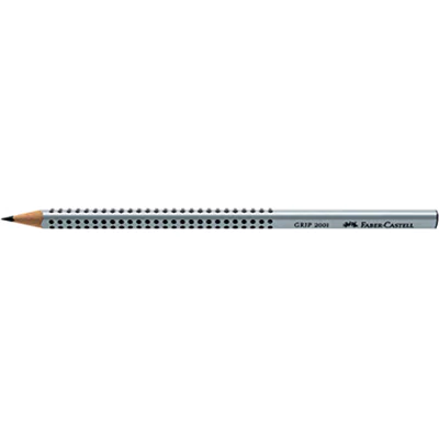 Faber-Castell Bleistift GRIP 2001 117000 Dreieckform HB silbergrau Faber-Castell Bleistift GRIP 2001 117000 Dreieckform HB silbergrau