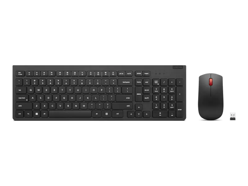 Lenovo Essential Wireless Combo Gen 2 - Tastatur-und-Maus-Set - kabellos - 2.4 GHz - Deutsch - Schwarz