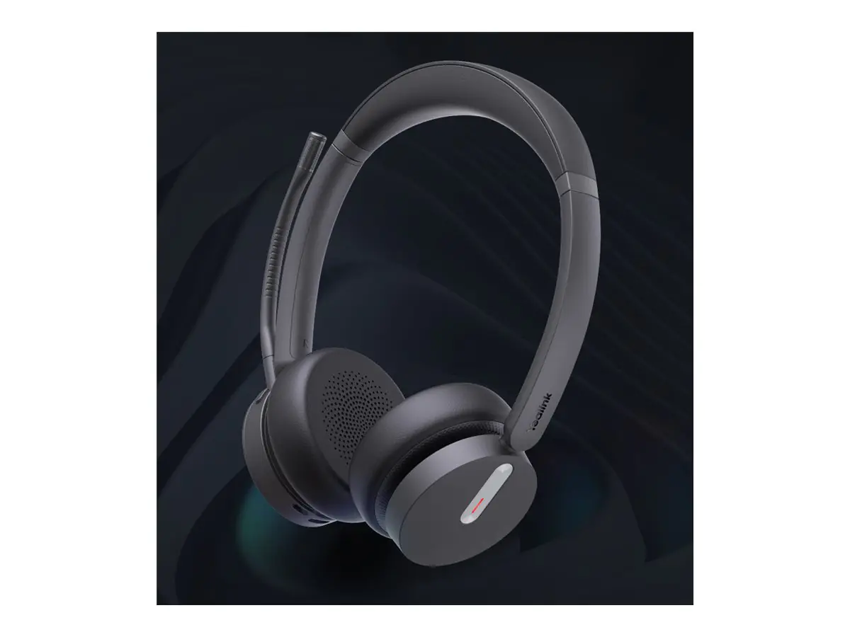 Yealink BH70 Dual - Headset - On-Ear - Bluetooth - kabellos - Adapter USB-C via Bluetooth - Schwarz - optimiert für UC