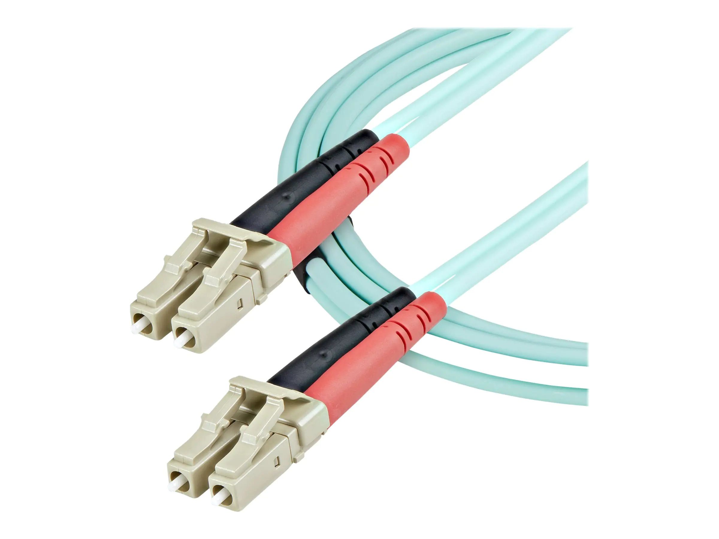 StarTech 1m Fiber Optic Cable - 10 Gb Aqua - Multimode Duplex 50/125 - LSZH - LC/LC - OM3 - LC to LC Fiber Patch Cable - Patch-Kabel - LC Multi-Mode (M)