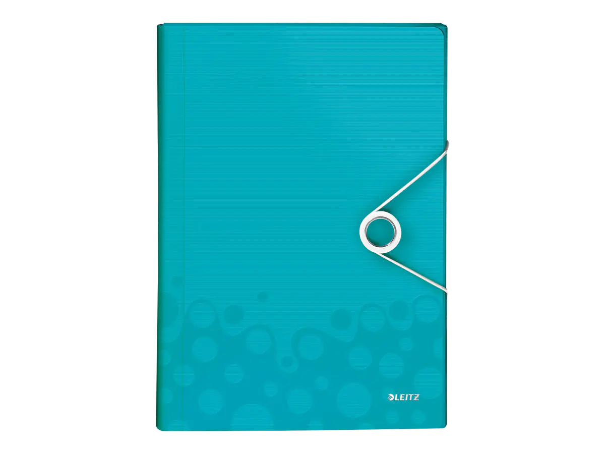 Leitz Fächermappe WOW 45890051 DIN A4 6Fächer PP eisblau