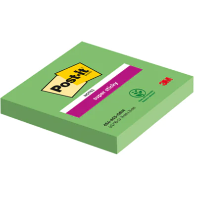 Post-it Haftnotiz Super Sticky 6546SA 76x76mm 90Bl. immergrün Post-it Haftnotiz Super Sticky 6546SA 76x76mm 90Bl. immergrün