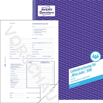 Avery Zweckform Avery 506, Blau, Weiß, Papier, 210 mm, 297 mm