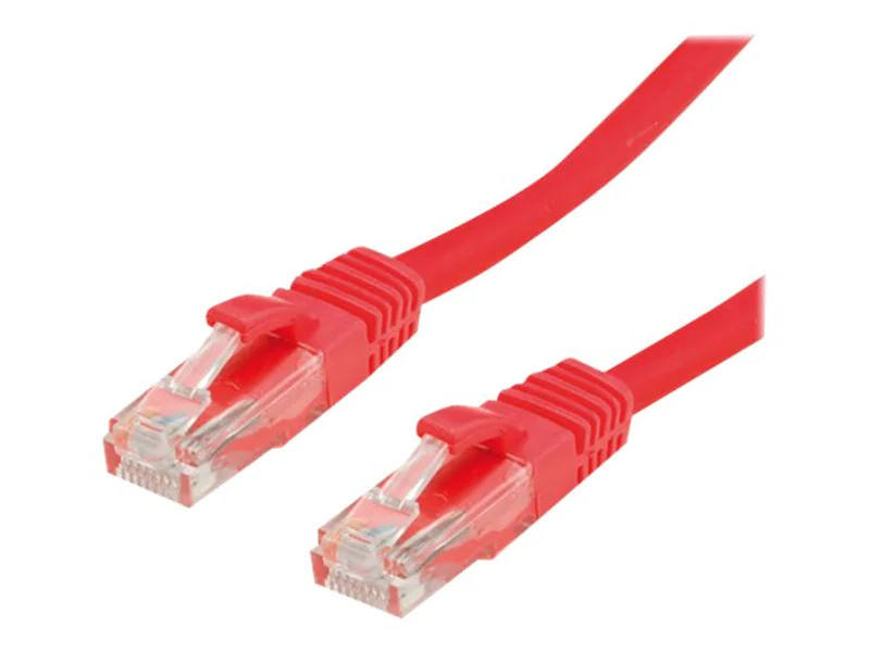 VALUE - Patch-Kabel - RJ-45 (M) bis RJ-45 (M) - 3 m - UTP - CAT 6a - geformt, ohne Haken - Rot, RAL 3000