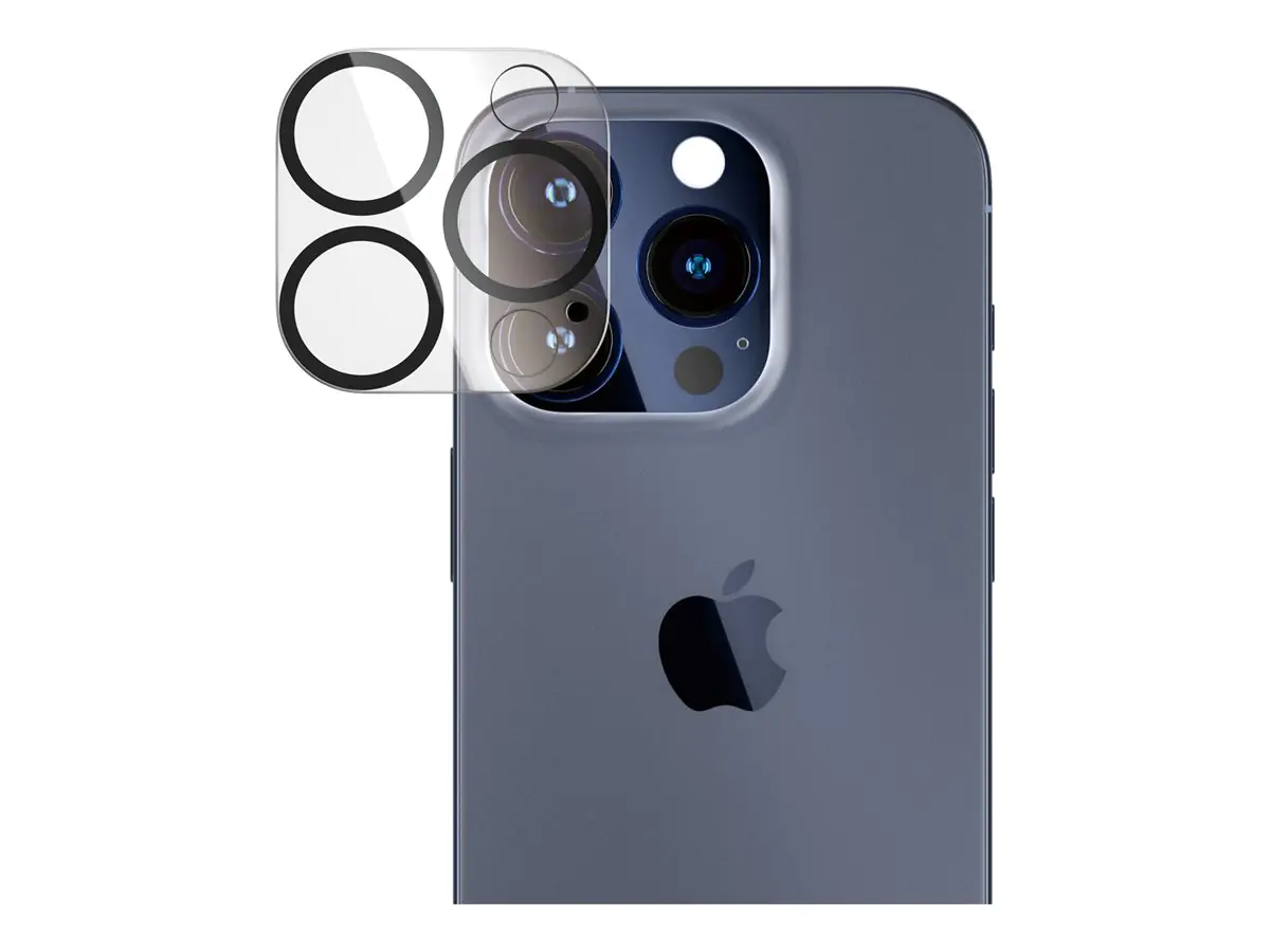 PanzerGlass PicturePerfect - Objektivschutz für Handy - Glas - Rahmenfarbe schwarz - für Apple iPhone 15 Pro, 15 Pro Max