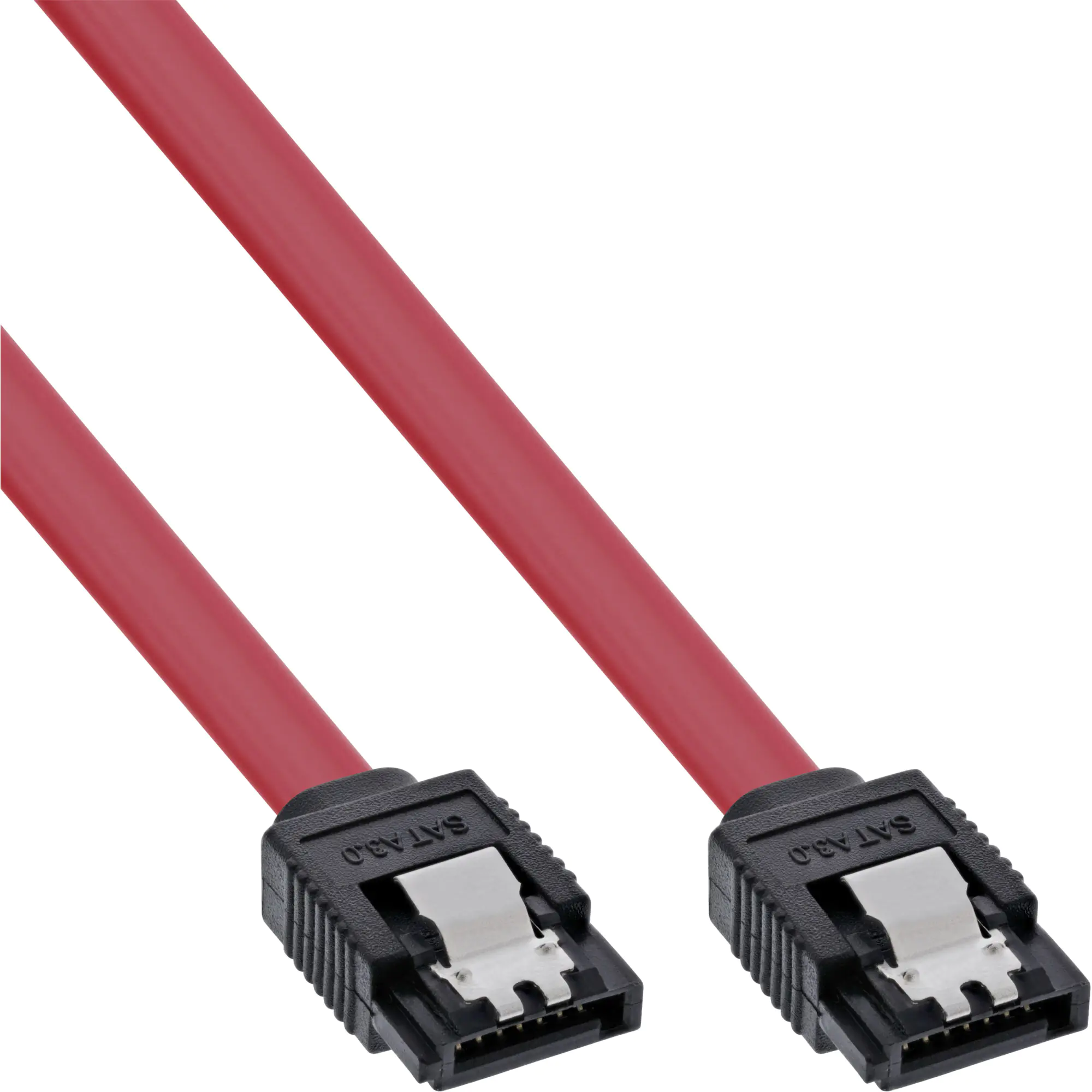 InLine - SATA-Kabel - Serial ATA 150/300/600 - SATA zu SATA - 1 m - Rot