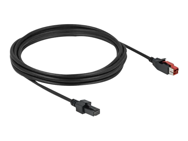 Delock - Powered USB-Kabel - USB PlusPower (24 V) (M) zu 4-poliger mini-DIN (M) - 24 V - 4 m - Schwarz