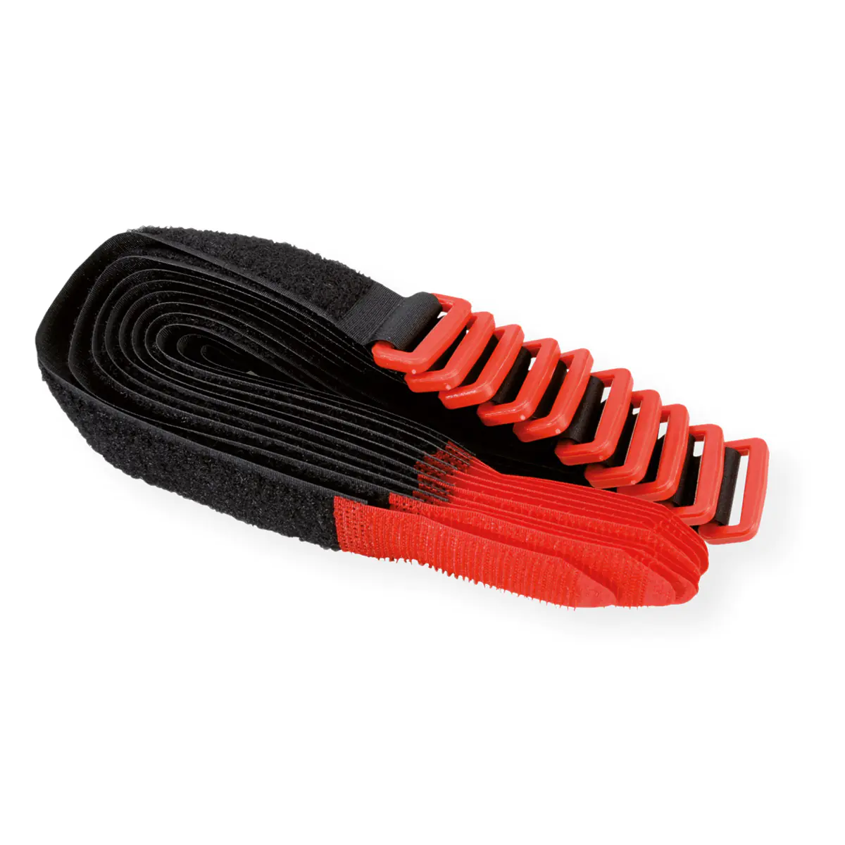 Velcro VELSTRAP Klettband mit OEse 25x300mm schwarz-rot 10 Stk. Beutel