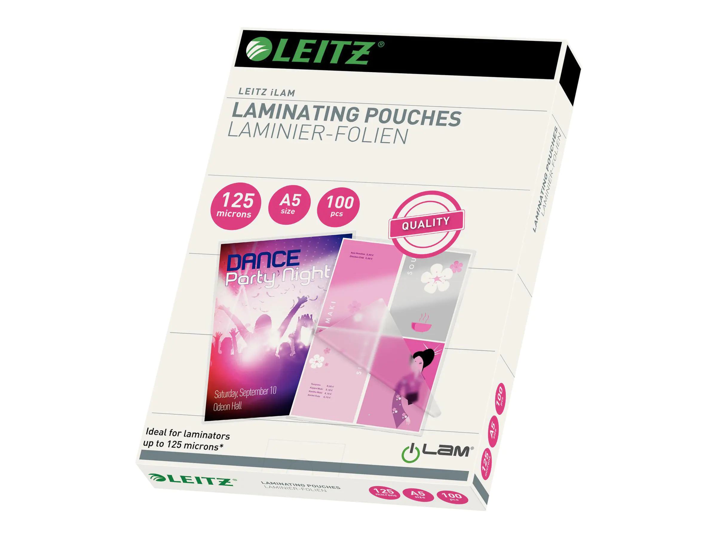 Esselte Leitz A5 (148 x 210 mm) Taschen für Laminierung 33807