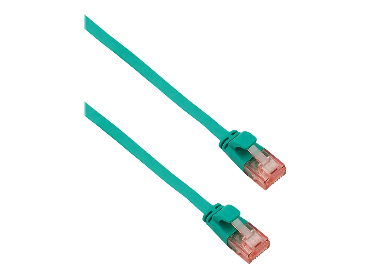 Helos Ultra Slim - Patch-Kabel - RJ-45 (M) zu RJ-45 (M) - 7.5 m - UTP - geformt, ohne Haken, flach - grün