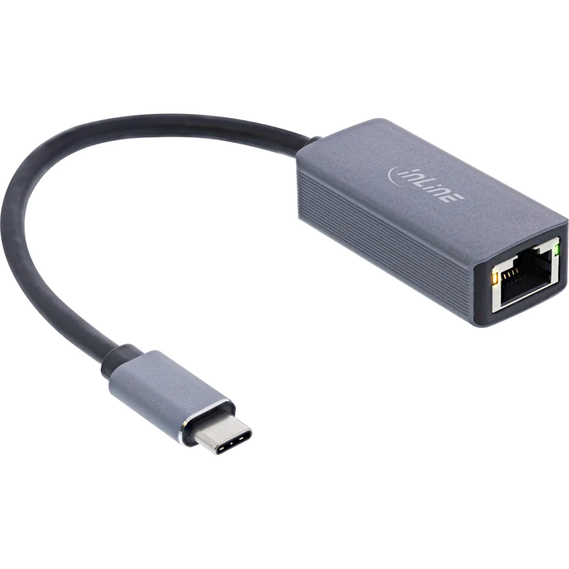 InLine USB 3.2 Netzwerk-Adapterkabel - 2,5 Gb/s Gigabit Netzwerk - USB-C 33380M