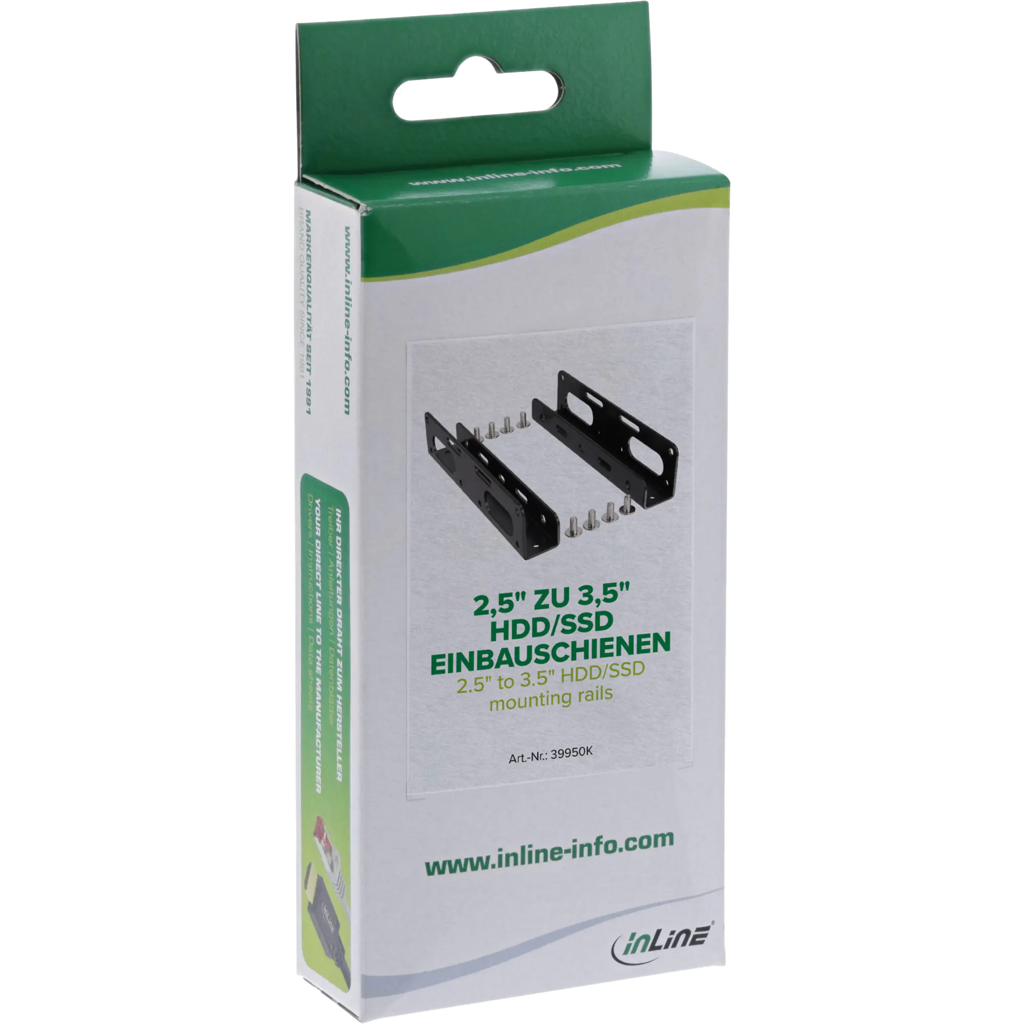 InLine - Laufwerksschachtadapter - 3,5" auf 2,5" (8.9 cm to 6.4 cm) - Schwarz