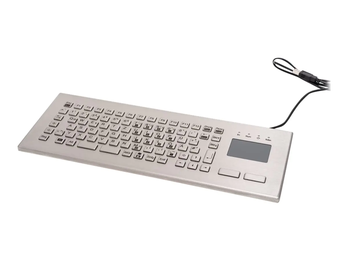 InduKey TKV-084-FIT-TOUCH-IP65-MGEH - Tastatur - mit Touchpad - USB - Deutsch