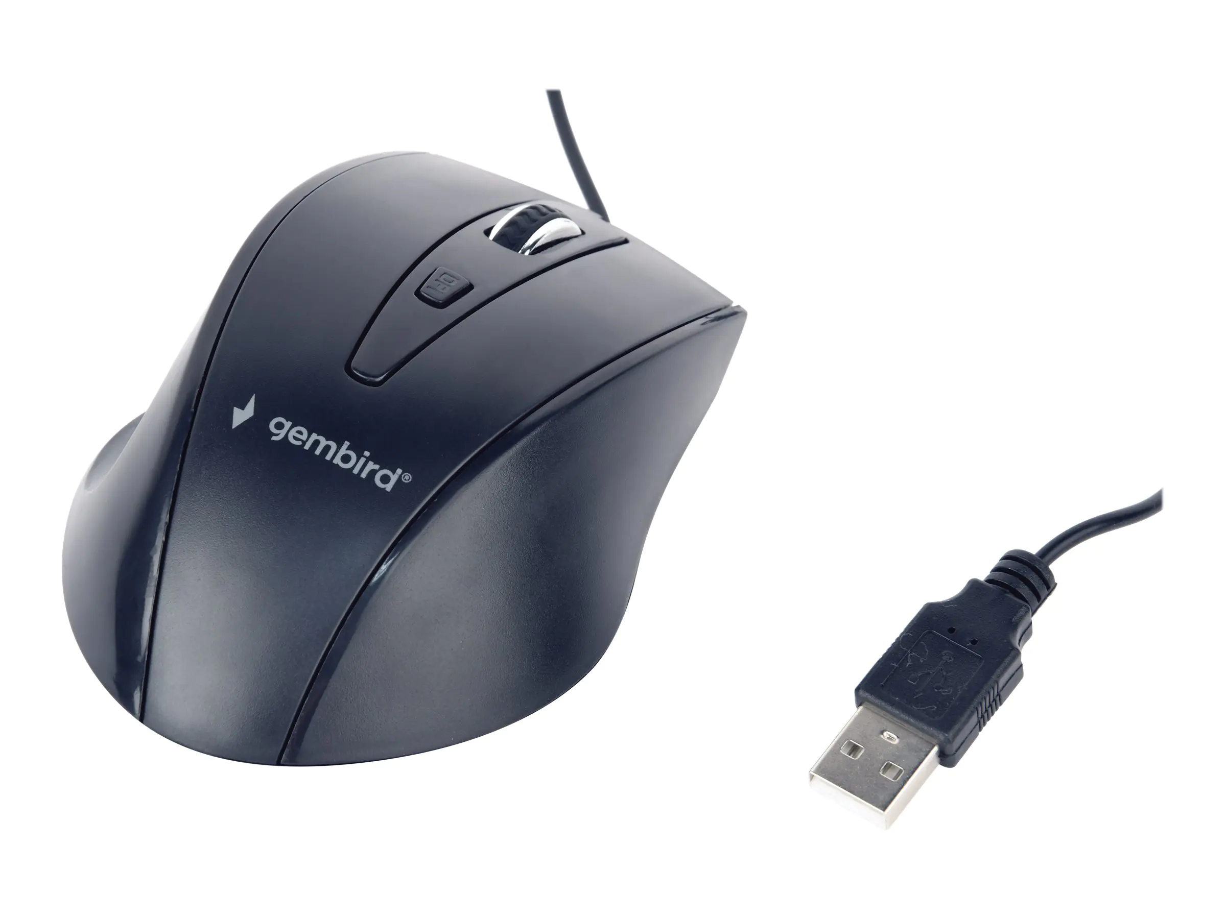 Gembird MUS-4B-02 - Maus - optisch - 4 Tasten - kabelgebunden - USB - Schwarz - Blister-Verpackung