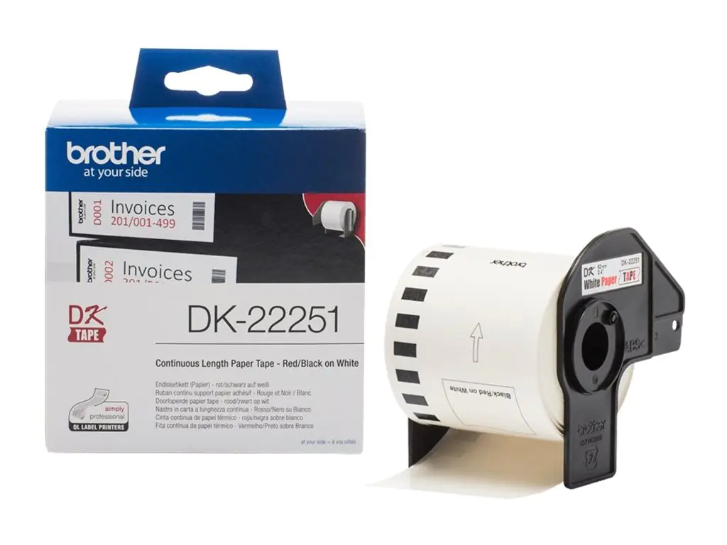 Brother Endlosetikettenrolle DK22251 62mmx15,24m weiß