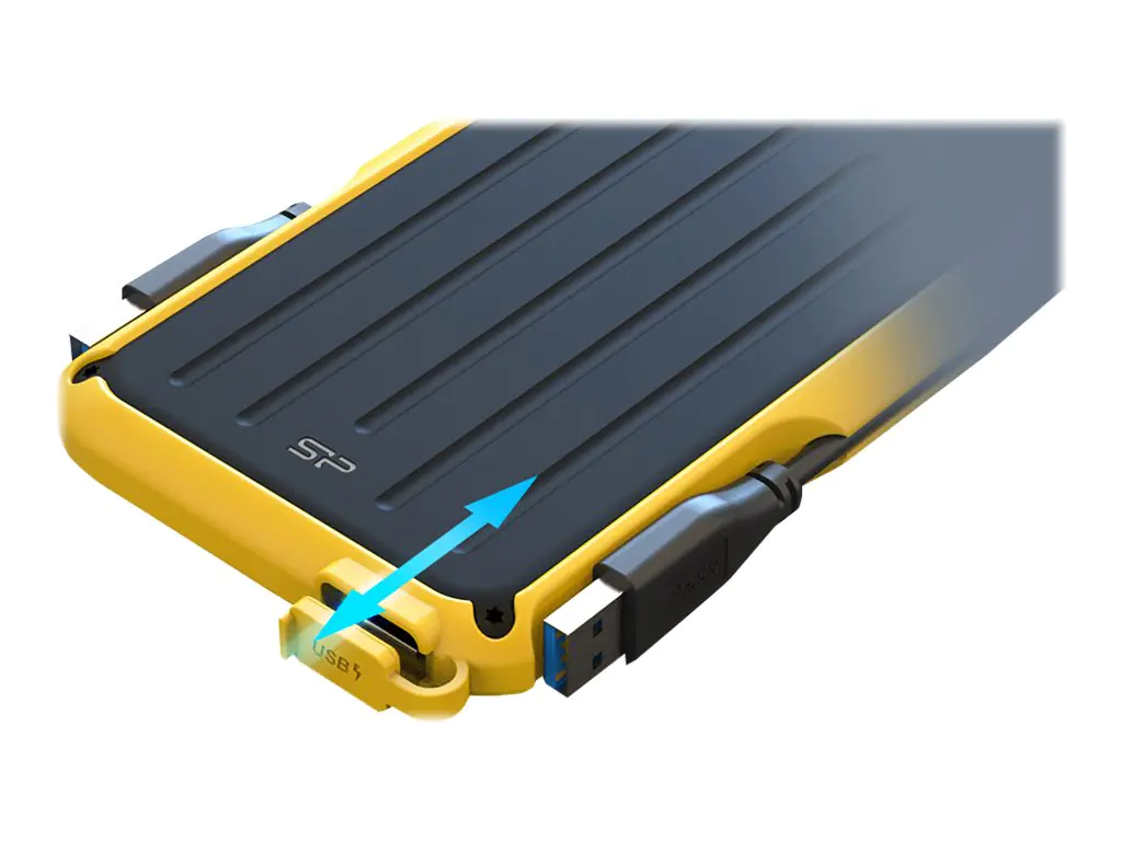 Silicon Power Armor A66 - Festplatte - 4 TB - extern (tragbar) - USB 3.2 Gen 1 - Schwarz/Gelb