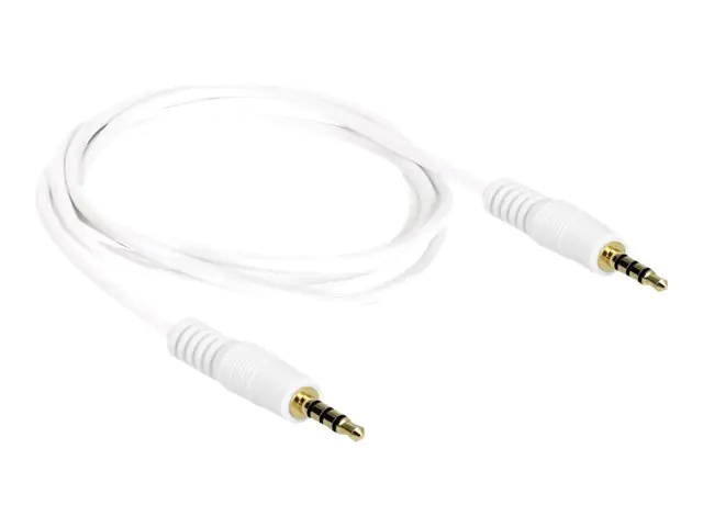 Delock - Headset-Kabel - 4-poliger Mini-Stecker männlich zu 4-poliger Mini-Stecker männlich - 1 m - weiß