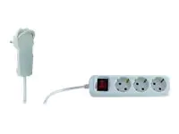 REV - Steckdosenleiste - Wechselstrom 230 V - 3500 Watt - Ausgangsanschlüsse: 3 (Stromversorgung) - 2 m - weiß REV - Steckdosenleiste - Wechselstrom 230 V - 3500 Watt - Ausgangsanschlüsse: 3 (Stromversorgung) - 2 m - weiß