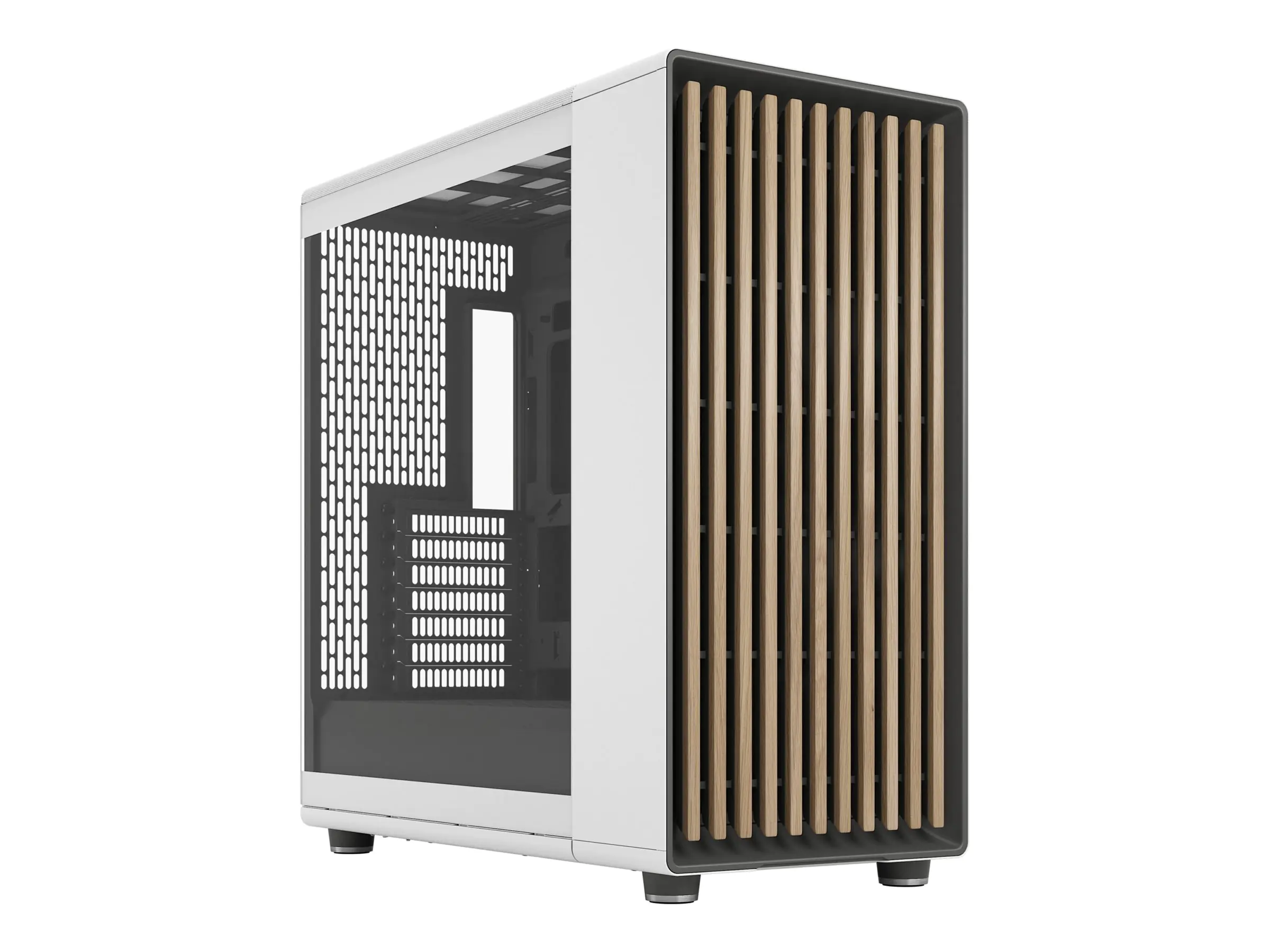 Fractal Design North XL RC - FT Gaming - ATX/MicroATX - Seitenteil mit Fenster (gehärtetes Glas) - keine Spannungsversorgung (ATX) - Chalk White - USB/Audio/Mic