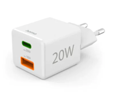 Hama - Netzteil - 20 Watt - 3 A - PD, QC 2.0, QC 3.0 - 2 Ausgabeanschlussstellen (USB Typ A, 24 pin USB-C) - weiß Hama - Netzteil - 20 Watt - 3 A - PD, QC 2.0, QC 3.0 - 2 Ausgabeanschlussstellen (USB Typ A, 24 pin USB-C) - weiß
