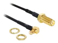 Delock Adapter RP-SMA Jack > MCX 90° Plug - Antennenadapter - RP-SMA (W)