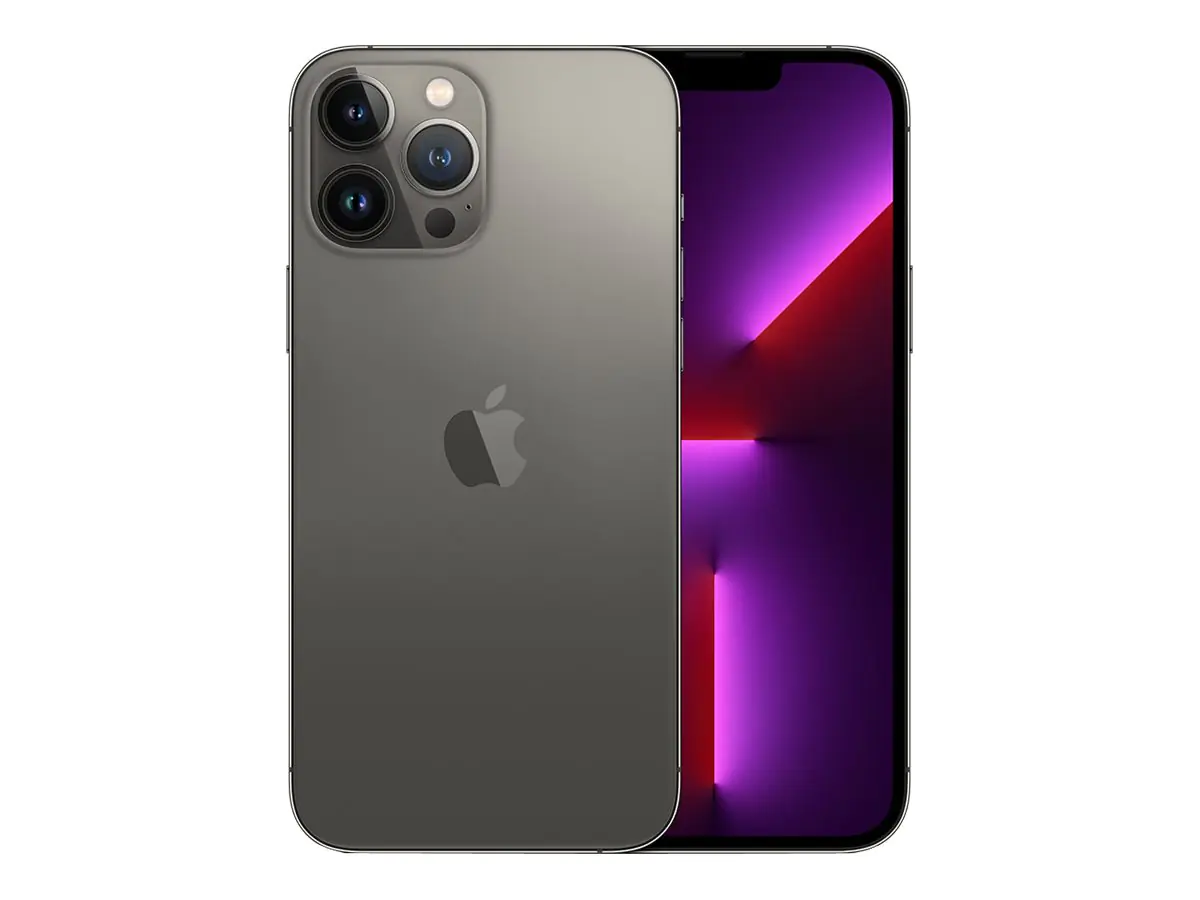 Apple iPhone 13 Pro Max - 5G Smartphone - Dual-SIM / Interner Speicher 128 GB - OLED-Display - 6.7" - 2778 x 1284 Pixel (120 Hz) - Triple-Kamera 12 MP, 12 MP, 12 MP - front camera 12 MP - Graphite