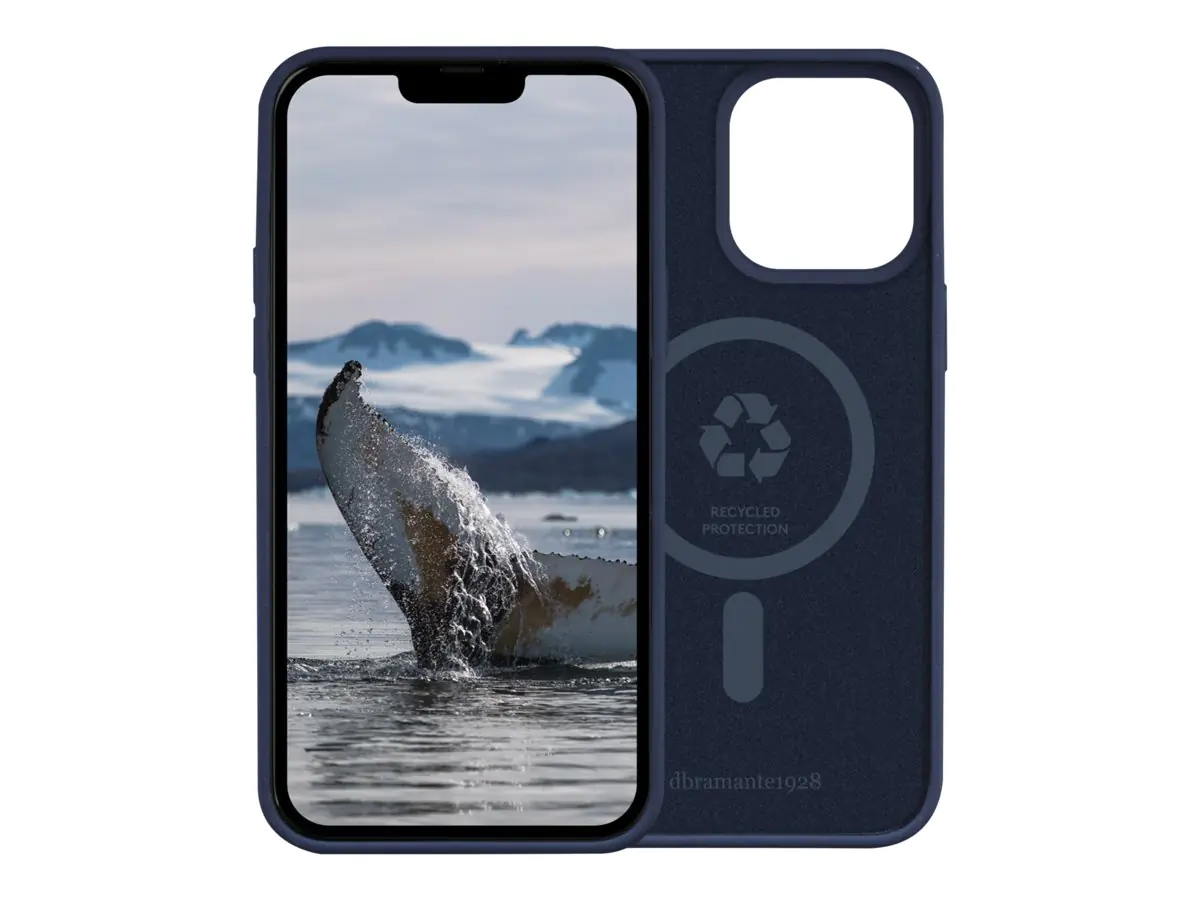 dbramante1928 Monaco - Hintere Abdeckung für Mobiltelefon - kompatibel mit MagSafe - 100 % recycelter Kunststoff - Pazifikblau - für Apple iPhone 14 Pro Max