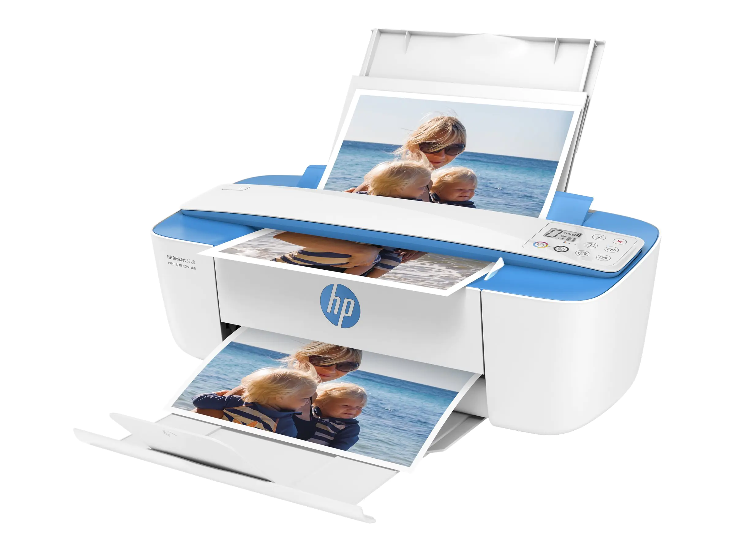 HP Deskjet 3760 All-in-One - Multifunktionsdrucker - Farbe - Tintenstrahl - 216 x 355 mm (Original) - A4/Legal (Medien) - bis zu 5.5 Seiten/Min. (Kopieren) - bis zu 8 Seiten/Min. (Drucken) - 60 Blatt - USB 2.0, Wi-Fi(n) - Für HP Instant Ink geeignet