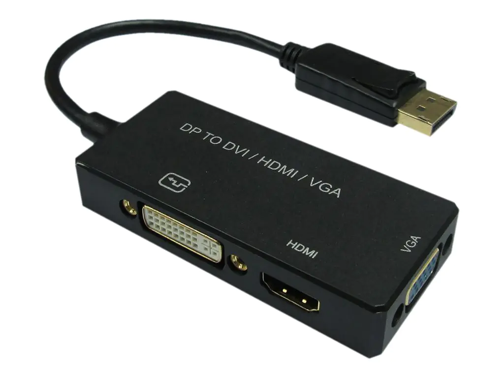 VALUE - Videokonverter - DisplayPort - DVI, HDMI, VGA - Schwarz