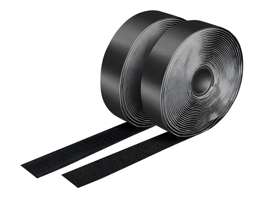 LogiLink Klettband-Set schwarz Breite 25 mm Rolle 5m