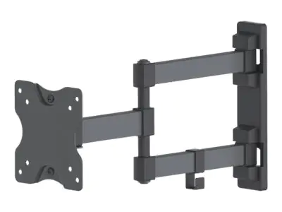 Manhattan TV & Monitor Mount, Wall, Full Motion, 1 screen, Screen Sizes: 13-27", Black, VESA 75x75 to 100x100mm, 20kg, Tilt & Swivel with 3 Pivots, Lifetime Warranty - Klammer - für LCD TV - massiver Stahl - Schwarz - Bildschirmgröße: 33-68.6 cm (13"-27") Manhattan TV & Monitor Mount, Wall, Full Motion, 1 screen, Screen Sizes: 13-27", Black, VESA 75x75 to 100x100mm, 20kg, Tilt & Swivel with 3 Pivots, Lifetime Warranty - Klammer - für LCD TV - massiver Stahl - Schwarz - Bildschirmgröße: 33-68.6 cm (13"-27")