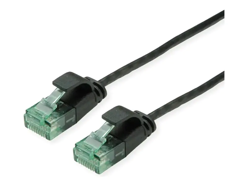 ROLINE RM UTP Patchkabel Kat6A/Kl.EA SLIM schwarz 3m - UTP