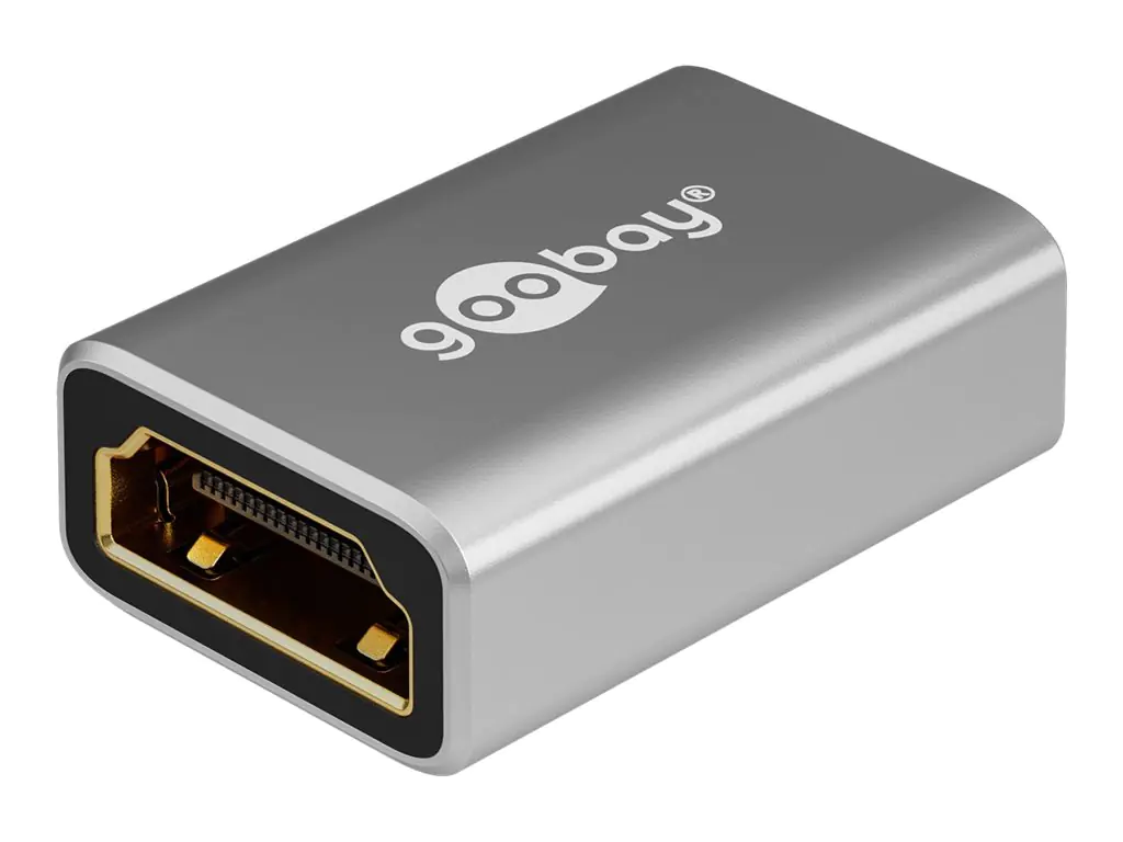 Wentronic goobay - Highspeed - HDMI-Adapter mit Ethernet - HDMI weiblich zu HDMI weiblich - Schwar