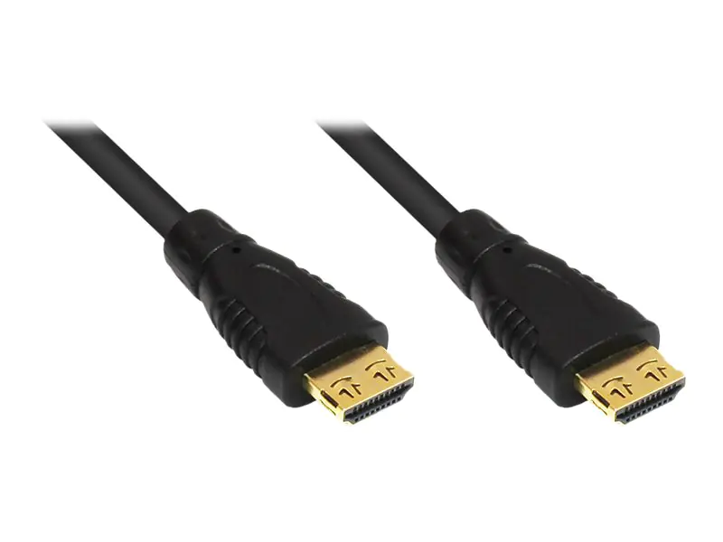 Good Connections - HDMI mit Ethernetkabel - HDMI (M) bis HDMI (M) - 10 m - Dreifachisolierung - Schwarz - geformt, 4K Unterstützung