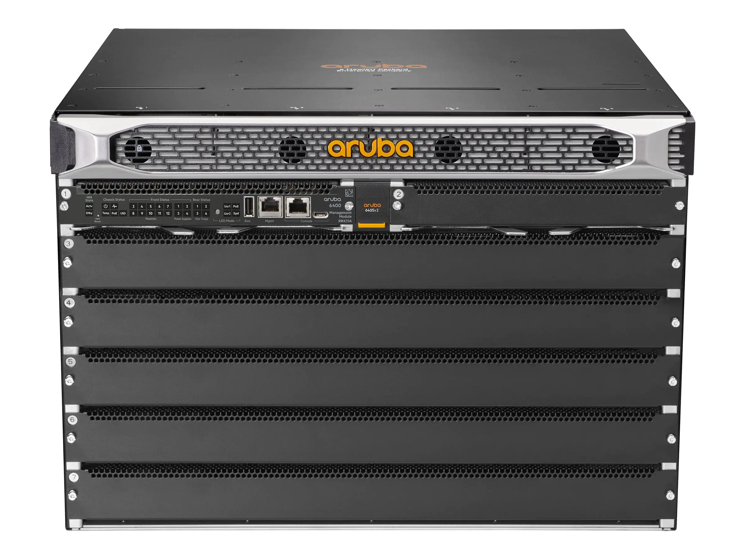 HPE Aruba CX 6405 v2 - Switch - L3 - managed - Luftstrom von vorne nach hinten - an Rack montierbar - für P/N: R0X27C, R0X38C, R0X39C, R0X40C, R0X41C, R0X42C, R0X43C