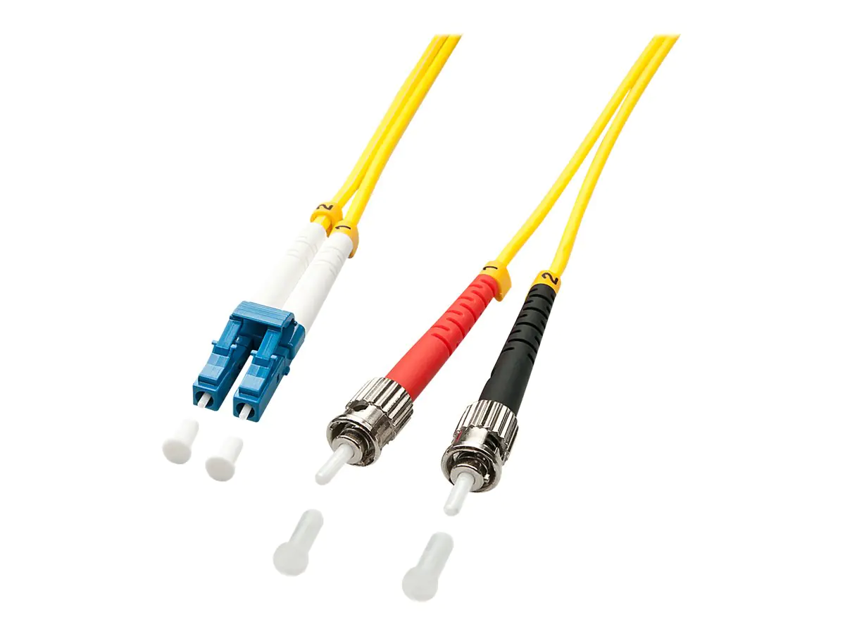 Lindy - Patch-Kabel - ST Einzelmodus (M) zu LC Single-Modus (M) - 2 m - Glasfaser - Duplex - 9/125 Mikrometer - OS2 - halogenfrei