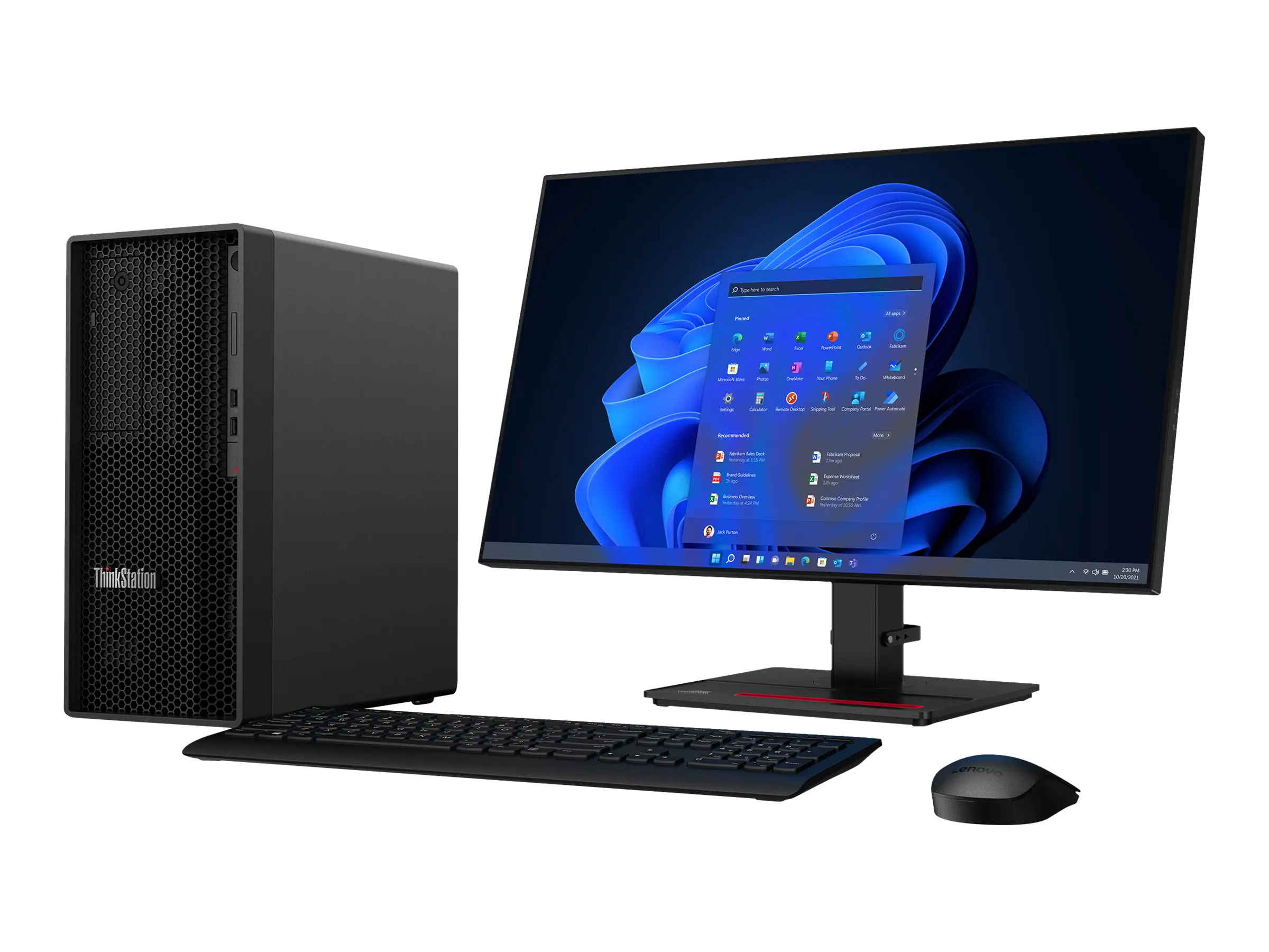 Lenovo ThinkStation P360 30FM - Tower - 1 x Core i7 12700 / 2.1 GHz - vPro Enterprise - RAM 16 GB - SSD 512 GB - TCG Opal Encryption, NVMe, Performance - RTX A2000 - GigE - Win 10 Pro 64-Bit (mit Win 11 Pro Lizenz) - Monitor: keiner - Tastatur: Deutsch -