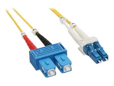 InLine - Patch-Kabel - SC Single-Modus (M) zu LC Single-Modus (M) - 15 m - Glasfaser - Duplex - 9/125 Mikrometer - OS2 - halogenfrei