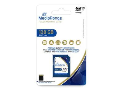 MediaRange SD-Card 128GB SDXCÖ UHS-1 Klasse 10, 128GB