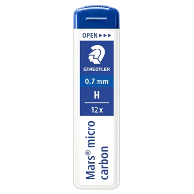 STAEDTLER Feinmine Mars micro carbon 250 07-H 0,7mm 12 St./Pack. STAEDTLER Feinmine Mars micro carbon 250 07-H 0,7mm 12 St./Pack.