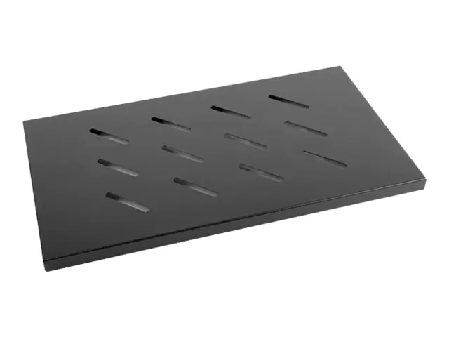Lanberg Rack - Regal - Schwarz, RAL 9004 - 1U - 48.3 cm (19")