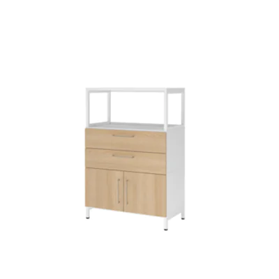 Hammerbacher Regalschrank FlexWall 800 x 1.180 x 417 mm (B x H x T) Flügeltür ohne Rollen Holz