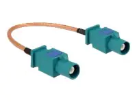 Delock - Antennenkabel - FAKRA Z-Anschluss (S) zu FAKRA Z-Anschluss (S) - 15 cm - Koax - RG-316