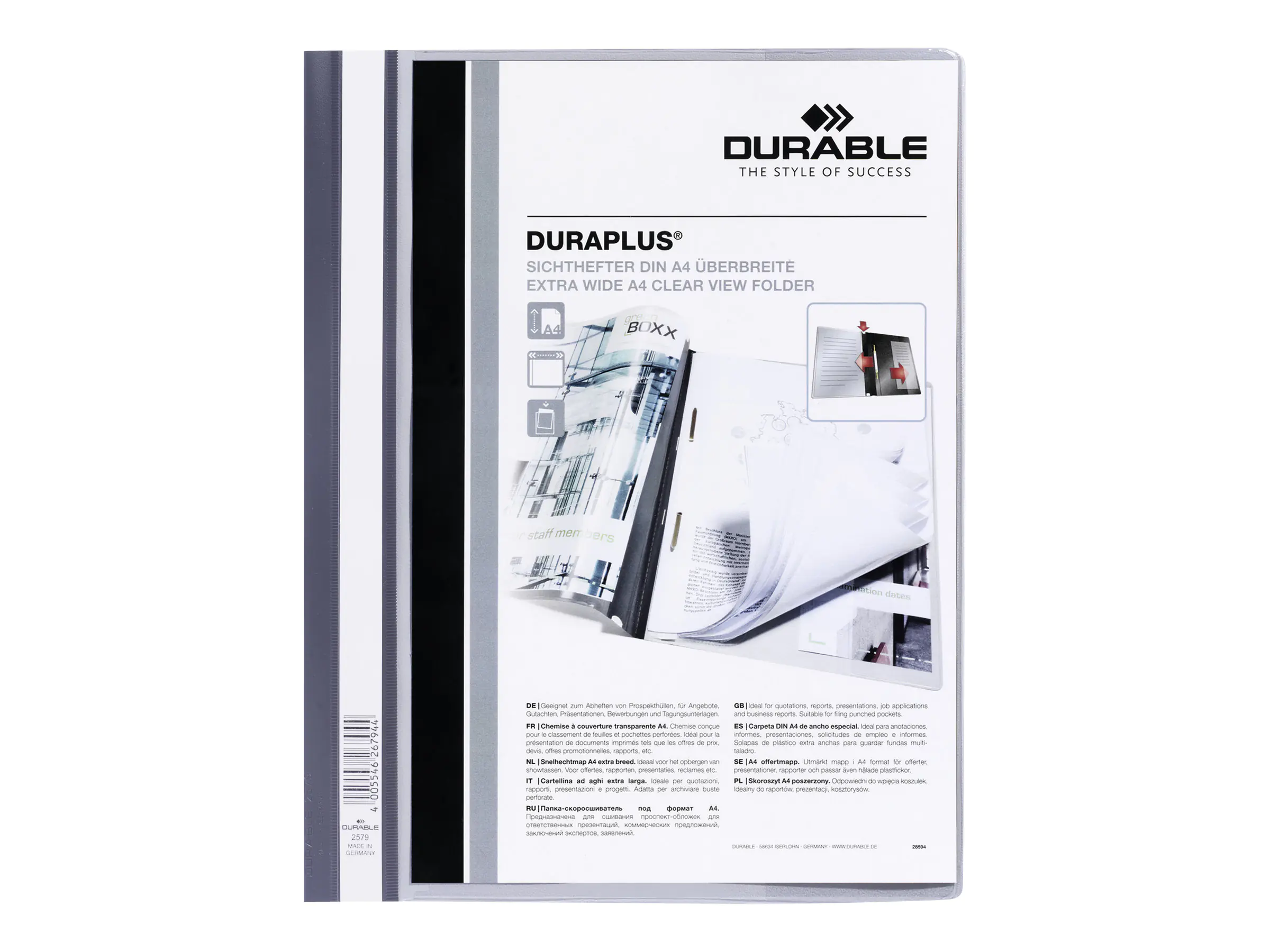 Durable DURAPLUS - Schnellhefter - für A4 (210 x 297 mm) 257910