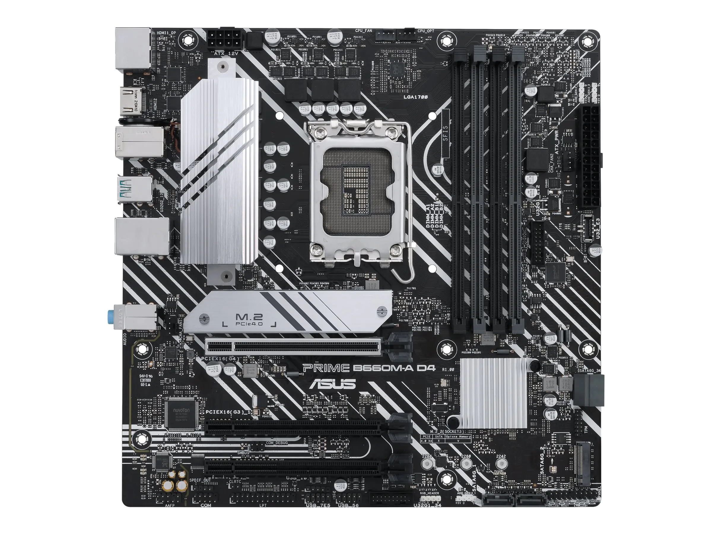 ASUS PRIME B660M-A D4-CSM - Motherboard - micro ATX - LGA1700-Sockel - B660 Chipsatz - USB 3.2 Gen 1, USB-C 3.2 Gen 1, USB 3.2 Gen 2 - Gigabit LAN - Onboard-Grafik (CPU erforderlich) - HD Audio (8-Kanal) - ASUS Corporate Stable Model (CSM)