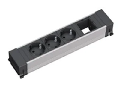 Bachmann CONFERENCE - 3 AC-Ausgänge - Indoor - Typ E - Aluminium - Schwarz - 260 mm Bachmann CONFERENCE - 3 AC-Ausgänge - Indoor - Typ E - Aluminium - Schwarz - 260 mm