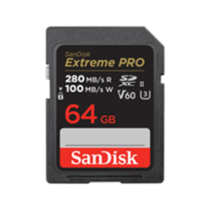SanDisk Extreme Pro - Flash-Speicherkarte - 64 GB - Video Class V60 / UHS-II U3 / Class10 - SDXC UHS-II