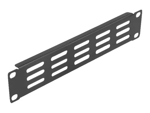 Delock - Halterungs-Belüftungsplatte (horizontal) - Rack montierbar - Schwarz - 1U - 25.4 cm (10")