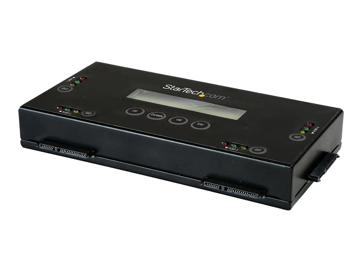 StarTech Festplatten Löscher für 2,5 oder 3,5 Zoll SATA Laufwerke - 4 Schächte - Standalone - Festplatten Sanitizer - Festplattenlöscher - 2.5" / 3.5" - SATA 6Gb/s - Wechselstrom 100-240 V - Schwarz